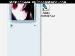 webcam oma spielt mit ihren hängetitten (9)